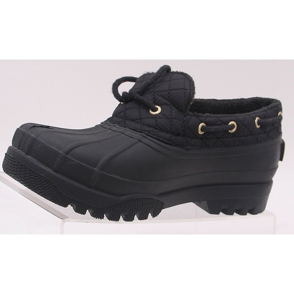Sperry Womens size 7 Black Waterproof Duck Boots Shoe Boat Rain H15 61722 - Picture 2 of 11